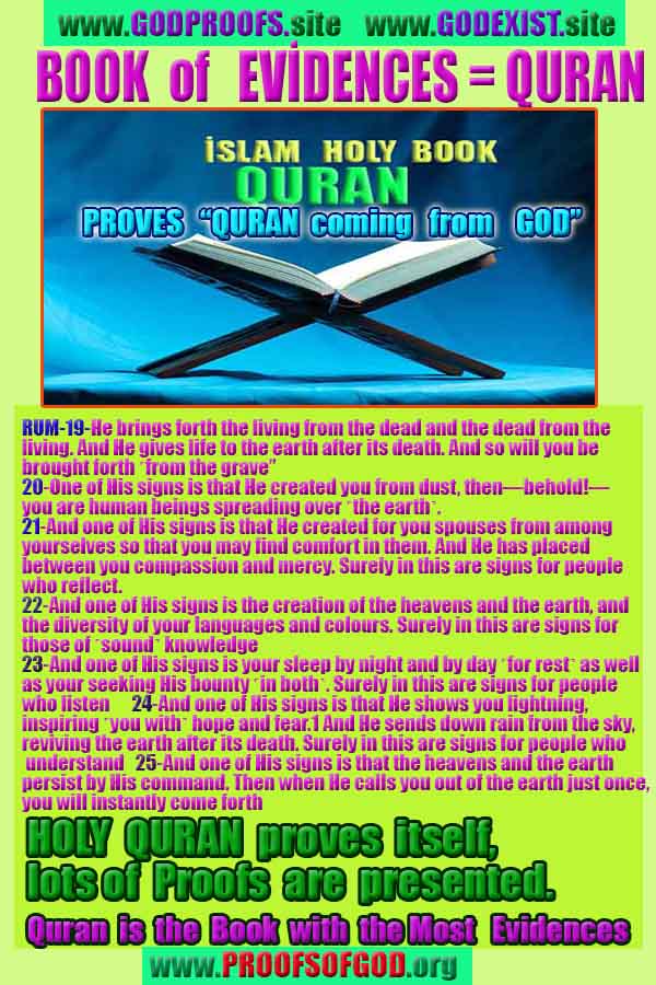Proofs and Evidences of God, God exists proofs, God is real proofs and evidences, Proofs of God's existance
