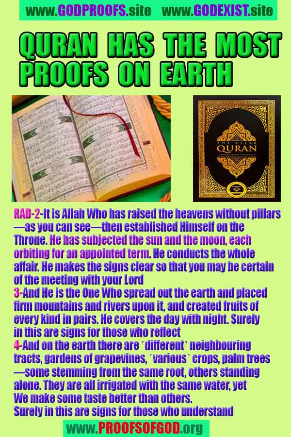 Proofs and Evidences of God, God exists proofs, God is real proofs and evidences, Proofs of God's existance